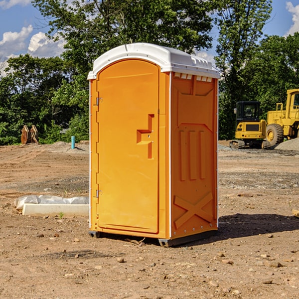 how often are the portable restrooms cleaned and serviced during a rental period in Yoakum County Texas